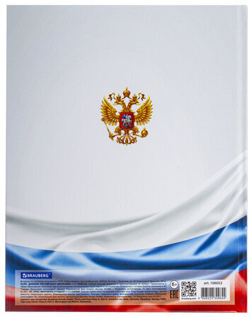 Дневник 1-11 класс 40 л., твердый, BRAUBERG, ламинация, цветная печать, "РОССИЙСКОГО ШКОЛЬНИКА-4", 106052