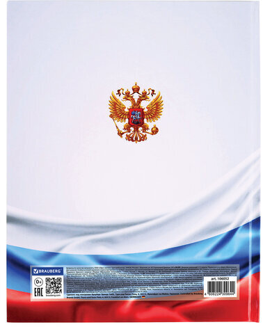 Дневник 1-11 класс 40 л., твердый, BRAUBERG, ламинация, цветная печать, "РОССИЙСКОГО ШКОЛЬНИКА-4", 106052