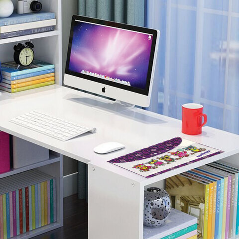 Папка-конверт с кнопкой ЮНЛАНДИЯ "Умные совы", А4, 160 мкм, до 100 листов, цветная печать, 228047