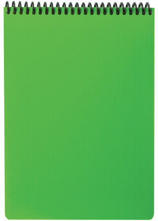 Блокнот А5, 80 л., спираль пластиковая, обложка пластик, клетка, BRAUBERG "Metropolis", ЗЕЛЕНЫЙ, 110977