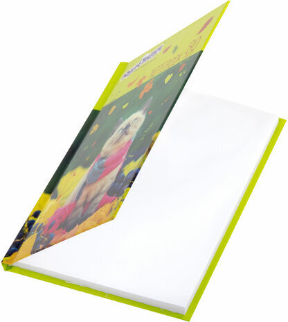 Блокнот МАЛЫЙ ФОРМАТ 110х147 мм А6 ЮНЛАНДИЯ, 80 л., твердый, клетка, "Котик", 111621