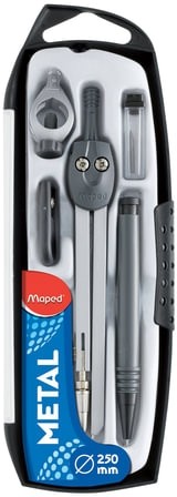 Готовальня MAPED (Франция) "Start", 5 предметов, ударопрочный пенал с европодвесом, 197513