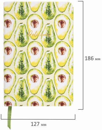 Ежедневник недатированный B6 (127х186 мм), BRAUBERG VISTA, под кожу, твердый, 136 л., "Avocado", 112112