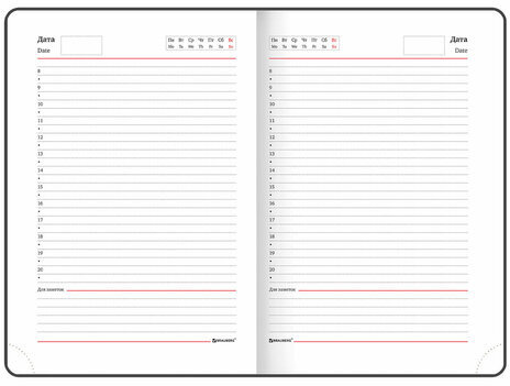 Ежедневник недатированный B6 (127х186 мм), BRAUBERG VISTA, под кожу, твердый, 136 л., "Avocado", 112112