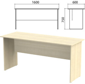 Стол письменный "Канц", 1600х600х750 мм, цвет дуб молочный (КОМПЛЕКТ)