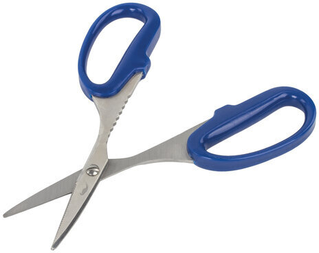 Ножницы для хобби и рукоделия ОСТРОВ СОКРОВИЩ 165 мм, 3-х сторонняя заточка, синие, 237106