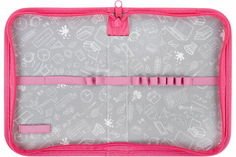 Пенал ПИФАГОР, 1 отделение, полиэстер, 19х13 см, "Fluffy akita", 272284