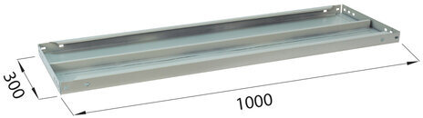 Полка к металлическому стеллажу BRABIX "MS/MS KD", 1000х300 мм, КОМПЛЕКТ 2 шт., с фурнитурой, 291122, S241BR203102