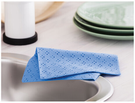 Салфетки ВИСКОЗА -ХЛОПОК 35х50 см, СУПЕР впитываемость, КОМПЛЕКТ 5 шт., 85 г/м2, Premium, YORK, 20310