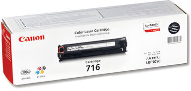 Картридж лазерный CANON (716BK) LBP-5050, черный, ресурс 2500 страниц, оригинальный, 1980B002