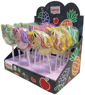 Карамель леденцовая на палочке LENCO &quot;Единороги&quot;, 22 г, вкус ассорти