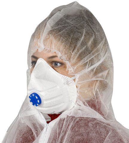 Комбинезон одноразовый с капюшоном Каспер-классик, плотность 30 г/м2, материал спанбонд, размер XL (52-54), белый