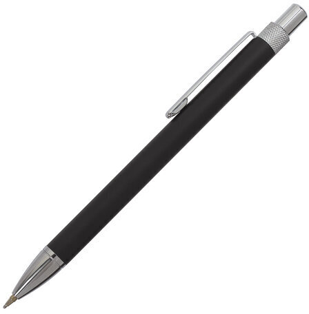 Ручка подарочная шариковая BRAUBERG "Allegro", СИНЯЯ, корпус черный с хромированными деталями, линия письма 0,5 мм, 143491