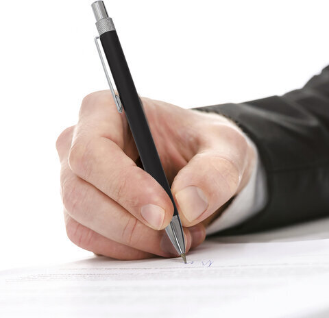 Ручка подарочная шариковая BRAUBERG "Allegro", СИНЯЯ, корпус черный с хромированными деталями, линия письма 0,5 мм, 143491