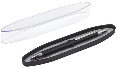 Ручка подарочная шариковая BRAUBERG "Allegro", СИНЯЯ, корпус черный с хромированными деталями, линия письма 0,5 мм, 143491