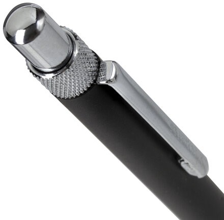 Ручка подарочная шариковая BRAUBERG "Allegro", СИНЯЯ, корпус черный с хромированными деталями, линия письма 0,5 мм, 143491