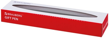 Ручка подарочная шариковая BRAUBERG "Allegro", СИНЯЯ, корпус черный с хромированными деталями, линия письма 0,5 мм, 143491