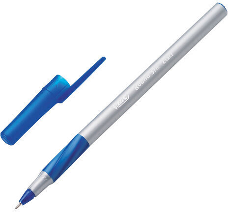 Ручки шариковые с грипом BIC "Round Stic Exact", НАБОР 4 шт., СИНИЕ, линия письма 0,28 мм, блистер, 932857