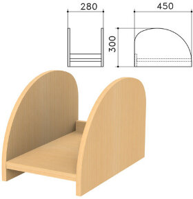 Подставка под системный блок &quot;Канц&quot;, цвет бук невский, ПК01.10