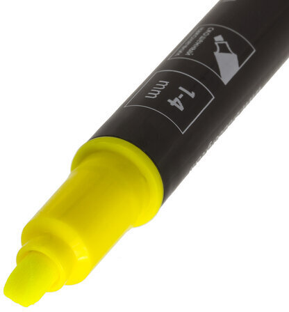 Текстовыделитель двусторонний BRAUBERG, ЖЕЛТЫЙ/ЗЕЛЕНЫЙ, линия 1-4 мм, 150841