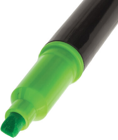 Текстовыделитель двусторонний BRAUBERG, ЖЕЛТЫЙ/ЗЕЛЕНЫЙ, линия 1-4 мм, 150841