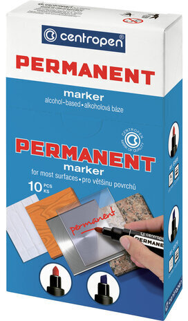 Маркер перманентный CENTROPEN 8576, ЗЕЛЕНЫЙ, скошенный наконечник, 1-4,6 мм, 5 8576 0110