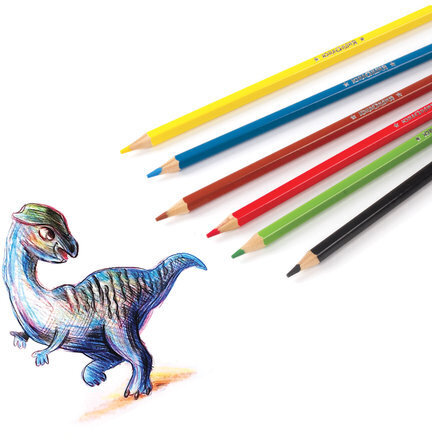 Карандаши цветные ЮНЛАНДИЯ "В ГОСТЯХ У БУКАШЕК", 6 цветов, классические заточенные, 181377