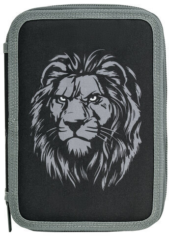 Пенал BRAUBERG, 2 отделения, полиэстер, 21х14 см, "Savage lion", 272331