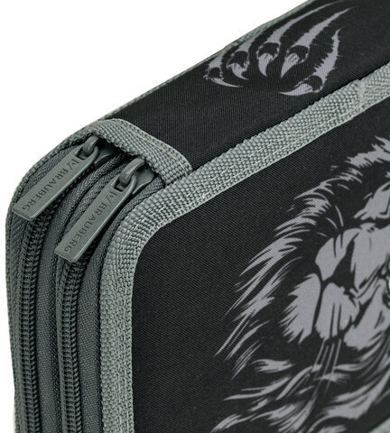 Пенал BRAUBERG, 2 отделения, полиэстер, 21х14 см, "Savage lion", 272331