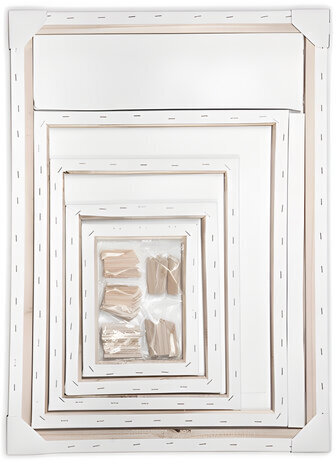 Холсты на подрамнике BRAUBERG ART CLASSIC, НАБОР 5шт, грунтованные, 100%хлопок, среднее зерно,190650