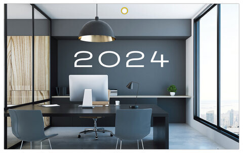 Календарь квартальный на 2024 г., 3 блока, 3 гребня, с бегунком, офсет, BRAUBERG, "Офис", 115270