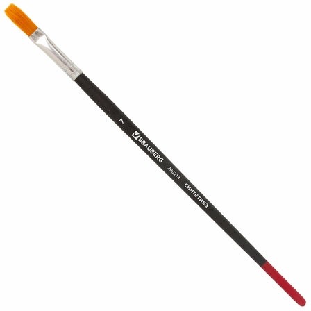 Кисть BRAUBERG, синтетика, плоская, № 7, 200214