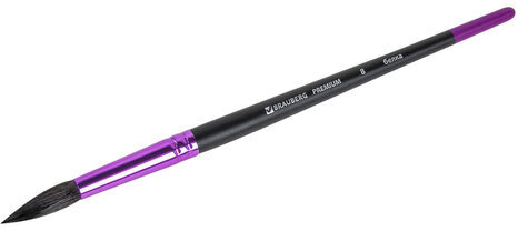 Кисть белка, круглая № 8, BRAUBERG PREMIUM, 200977