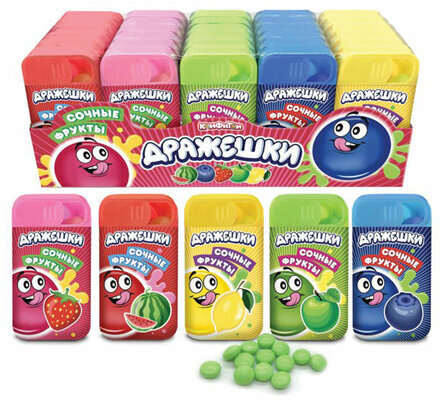 Драже ДРАЖЕШКИ сочные фрукты, 9 г, КОНФИТОЙ, КТ95094