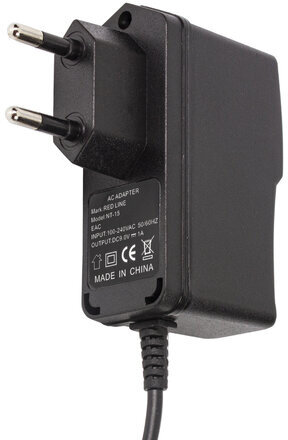 Блок питания RED LINE NT-15, выходное напряжение 9 В, ток 1 А, черный, УТ000023249