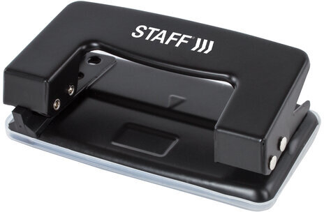 Дырокол металлический STAFF "EVERYDAY,", до 10 листов, без линейки, черный, 224647