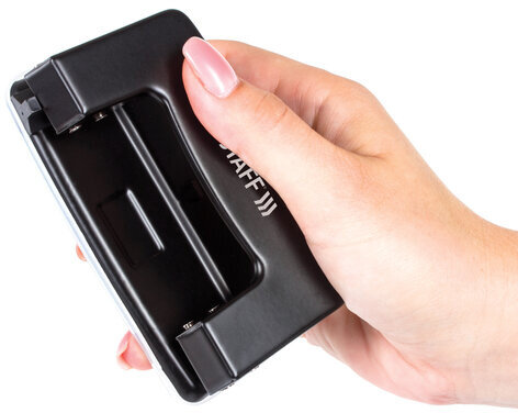 Дырокол металлический STAFF "EVERYDAY,", до 10 листов, без линейки, черный, 224647