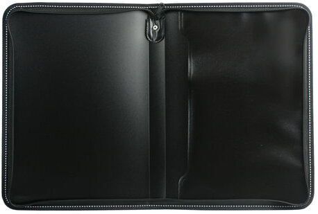 Папка на молнии пластиковая BRAUBERG "Contract", А4, 335х242 мм, внутренний карман, черная, 225162