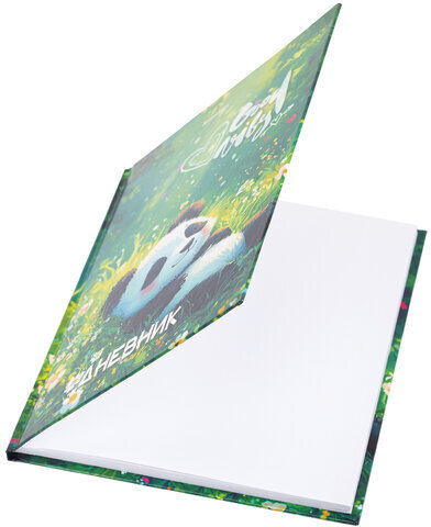 Дневник 1-4 класс 48 л., твердый, BRAUBERG, глянцевая ламинация, с подсказом, "Панда", 107158.