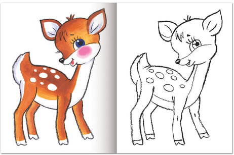 Книжка-раскраска А5, 8 л., HATBER, Для самых маленьких, "Дельфин", 8Рц5 03217, R072910