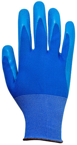 Перчатки полиэфирные РУБИСЕНС прочные эластичные 1 пара, 15 класс, 59-61 г, разм 9, покрытие - облив РЕЛЬЕФНЫЙ ЛАТЕКС, супер сцепление, СВС, pe15nt син/син
