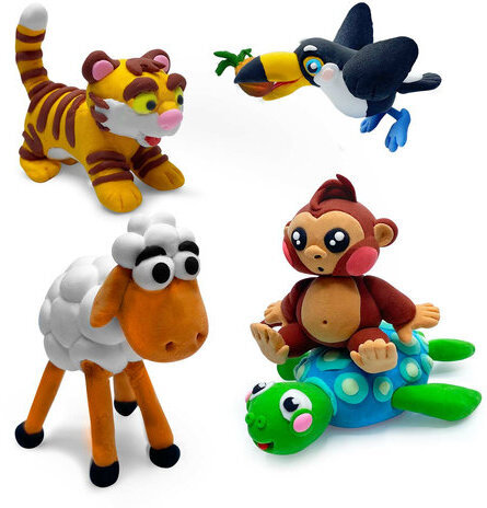 Пластилин супер лёгкий застывающий 60 шт. (36 цветов + 2 х 12 базовых), 600 г, 3 стека, BRAUBERG KIDS, 106311