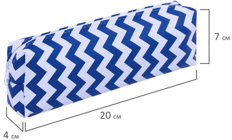 Пенал-косметичка ПИФАГОР, мягкий, "WAVE", прямоугольный, 20х7х4 см, 229264