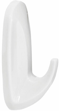 Крючки самоклеящиеся AVIORA, комплект 2 крючка 3 самоклеящиеся полоски, белые, большие, до 2,5 кг, 302-101