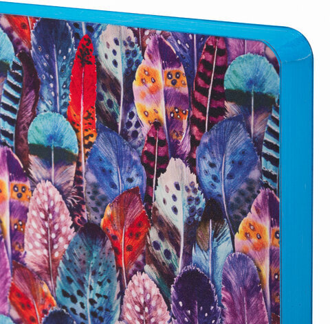 Ежедневник недатированный B6 (127х186 мм), BRAUBERG VISTA, под кожу, гибкий, 136 л., "Feathers", 112113