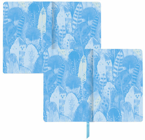 Ежедневник недатированный B6 (127х186 мм), BRAUBERG VISTA, под кожу, гибкий, 136 л., "Feathers", 112113