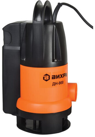 Дренажный насос для грязной воды ВИХРЬ ДН-900, 900 Вт, 258 л/мин, погружной, 68/2/3