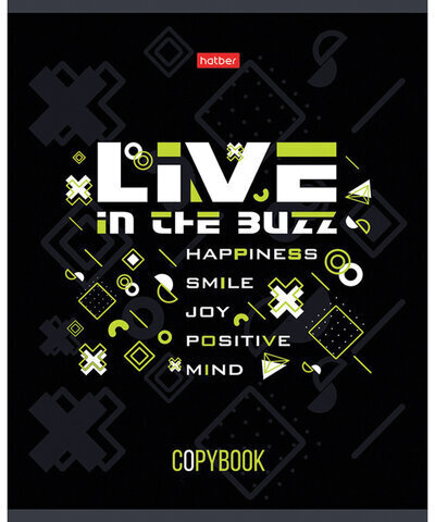 Тетрадь А5 48 л. HATBER скоба, клетка, выборочный лак, "Креатив" (5 видов в спайке), 48Т5вмВ1