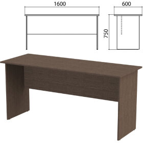 Стол письменный "Канц", 1600х600х750 мм, цвет венге (КОМПЛЕКТ)