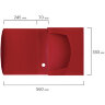 Короб архивный (330х245 мм), 70 мм, пластик, разборный, до 750 листов, красный, 0,7 мм, STAFF, 237276